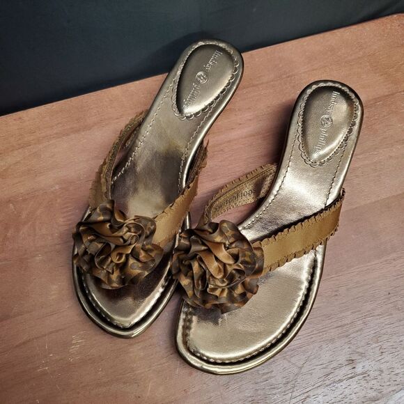 Lindsay Phillips SwitchFlops Bronze Sandals Size 8 - Picture 2 of 11